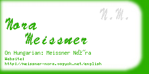 nora meissner business card